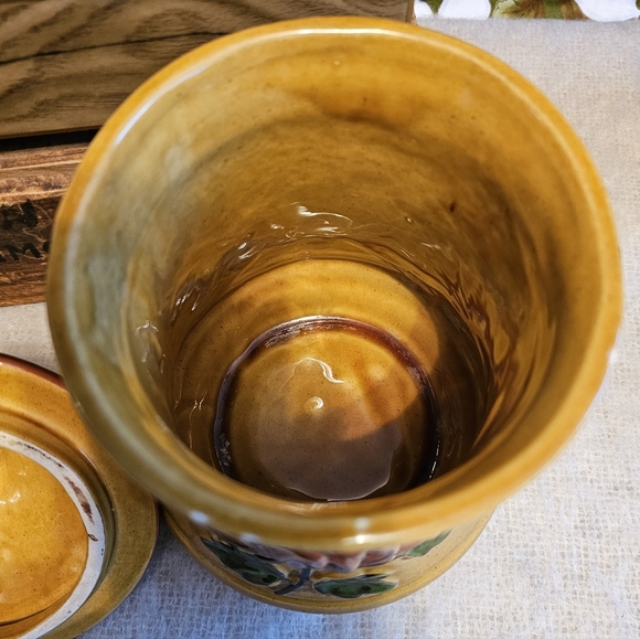 Farmhouse Decor Vintage Laurentian Rose Flower Canisters - Picture 6 of 9